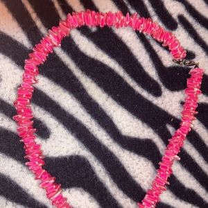 Pink seashell necklace
